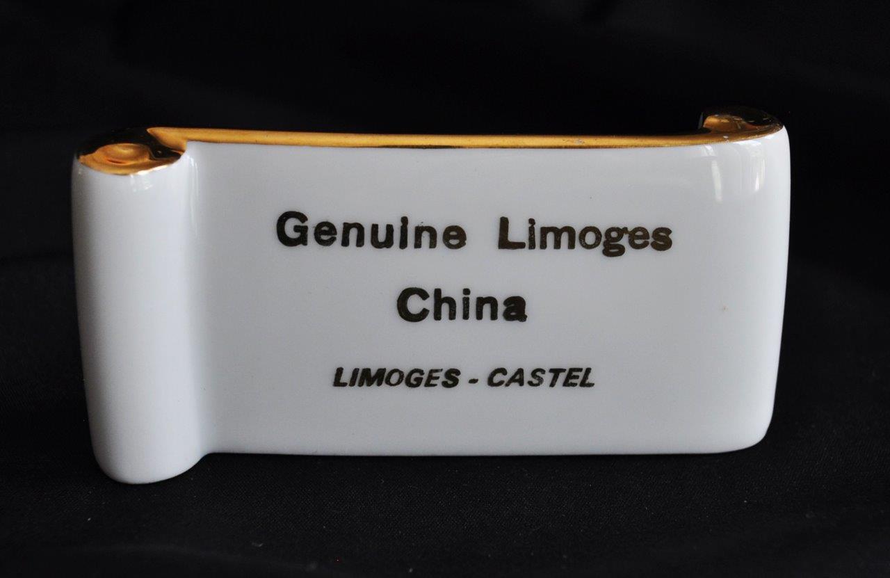 Original Rare Genuine Limoges China Limoges Castel Retailer Counter/Shelf Sign