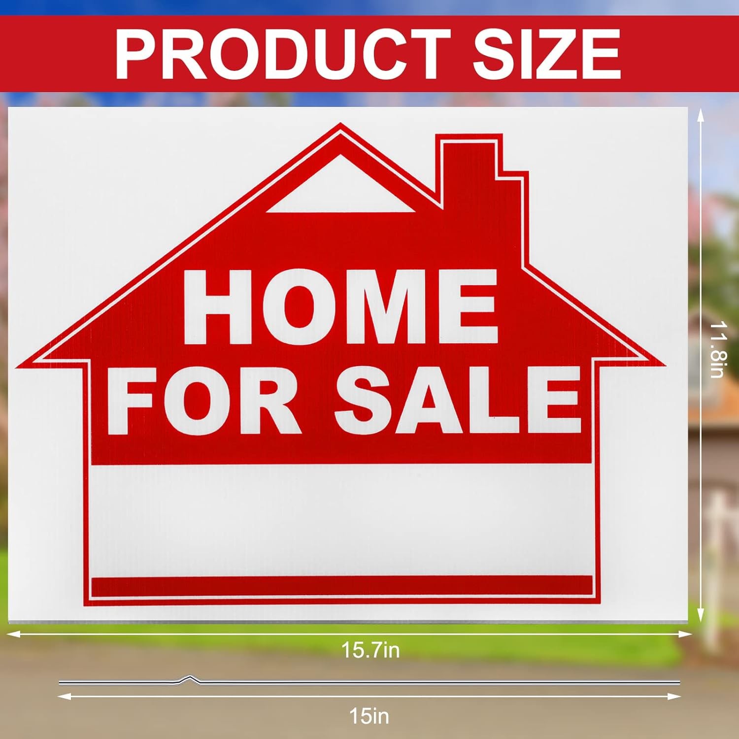 3 Pcs 12 X 16 Inches Home for Sale Signs with Stakes Double Sided Home for Sale