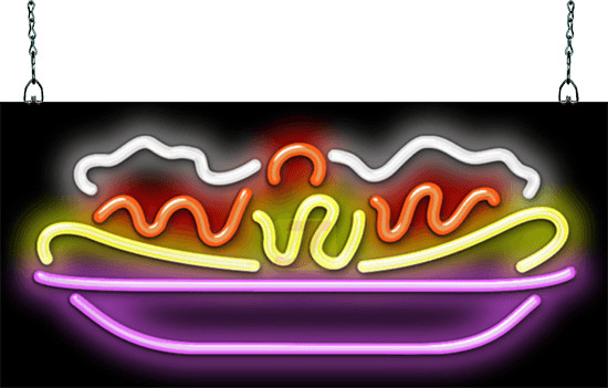 Banana Split With Cherry Neon Sign Jantec 24&Prime; x 11&Prime; Icecream Desserts