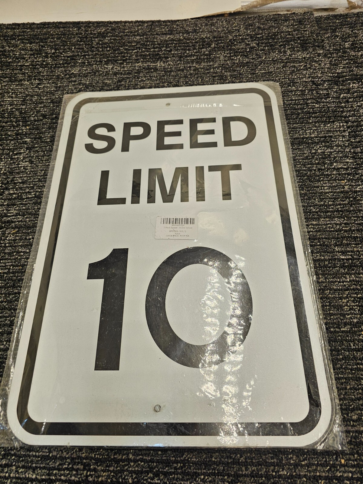 (QTY 2) Speed Limit 10 MPH Sign Slow Down Traffic Sign 12&Prime;x18&Prime; Rust Free 40Mil