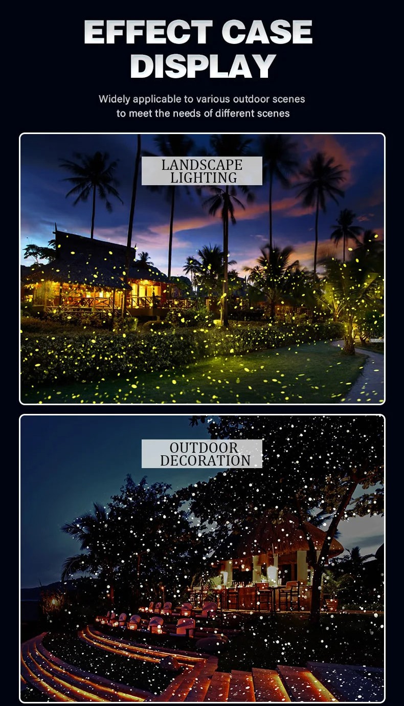 30W Waterproof LED Garden Light Dynamic Firefly Romantic Outdoor Flood Projector
