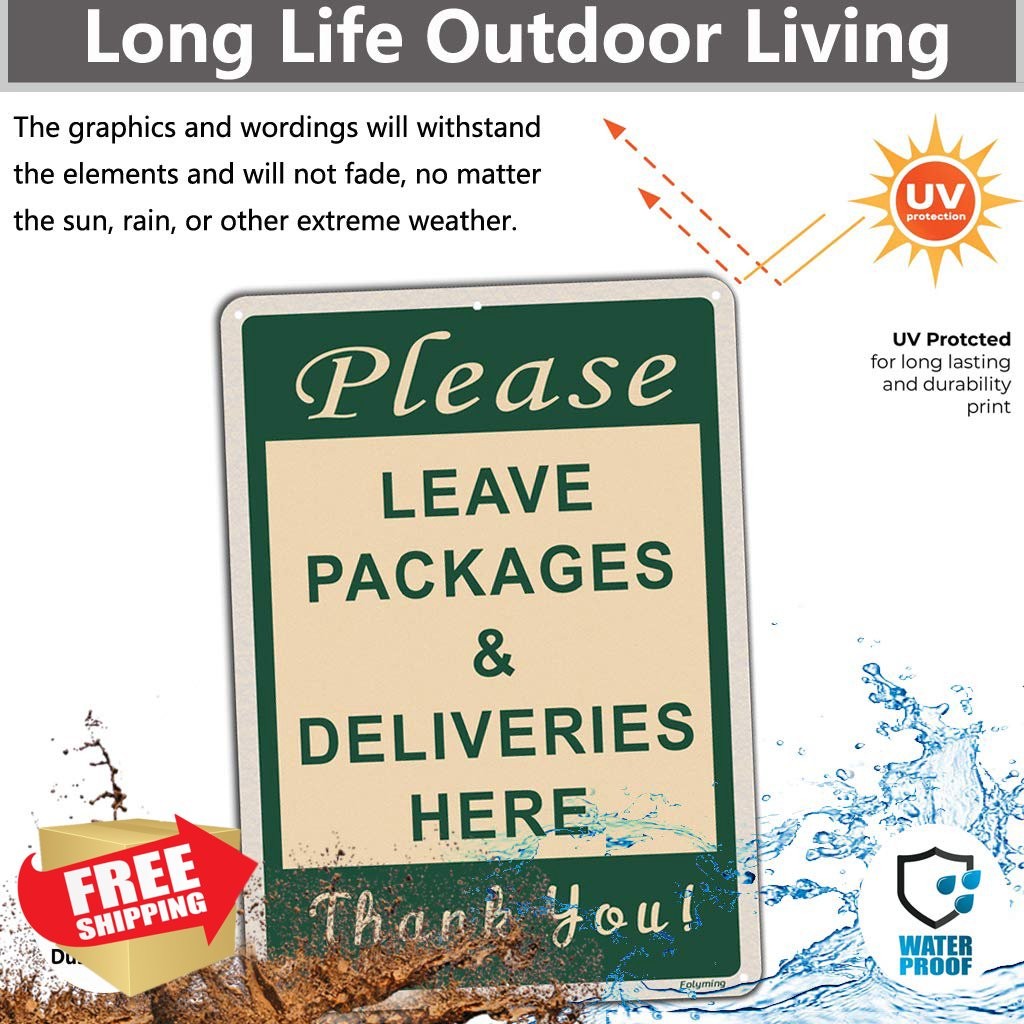 Folyming Package Delivery Sign Metal