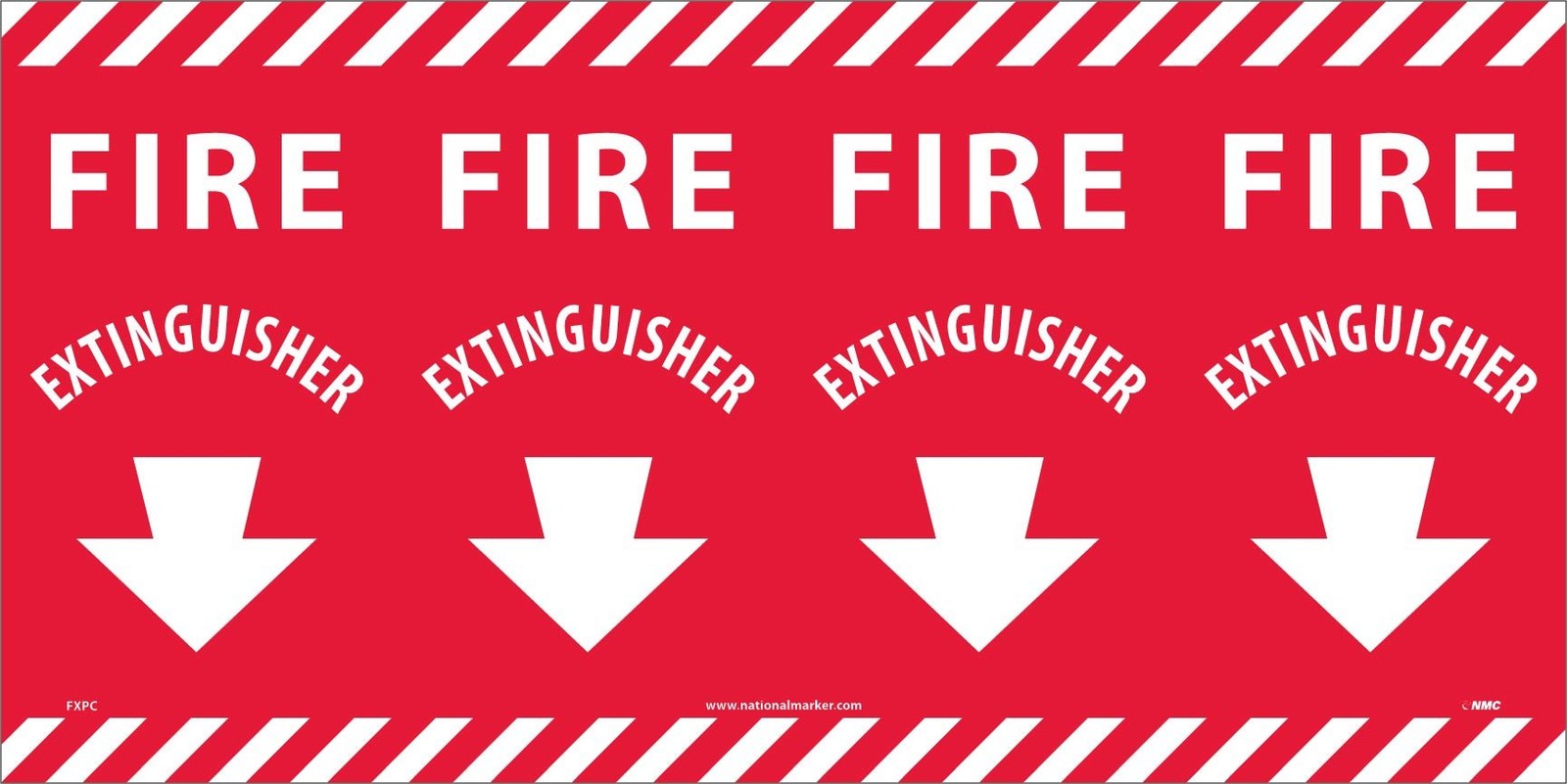 FXPC FIRE EXTINGUISHER Sign – 24 in. x 12 in. Pressure Sensitive Vinyl Fire S…