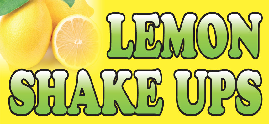20×48 Inch LEMON SHAKE-UPS Vinyl Banner Lemonade Sign – ybv2