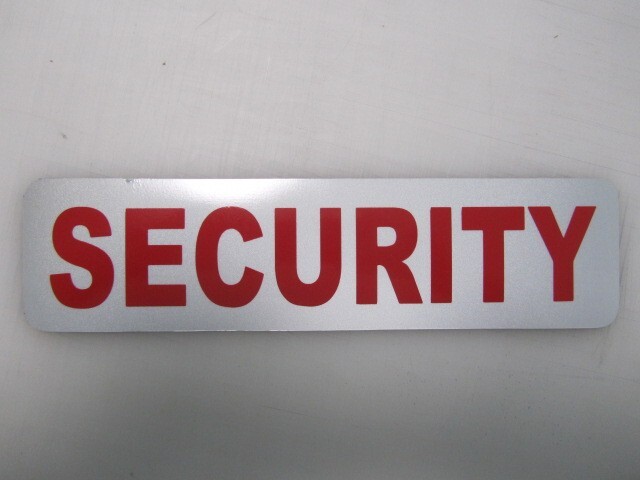 Reflective SECURITY White & Red Vehicle Magnetic Sign 3&Prime;x12&Prime; Car Truck Van SUV