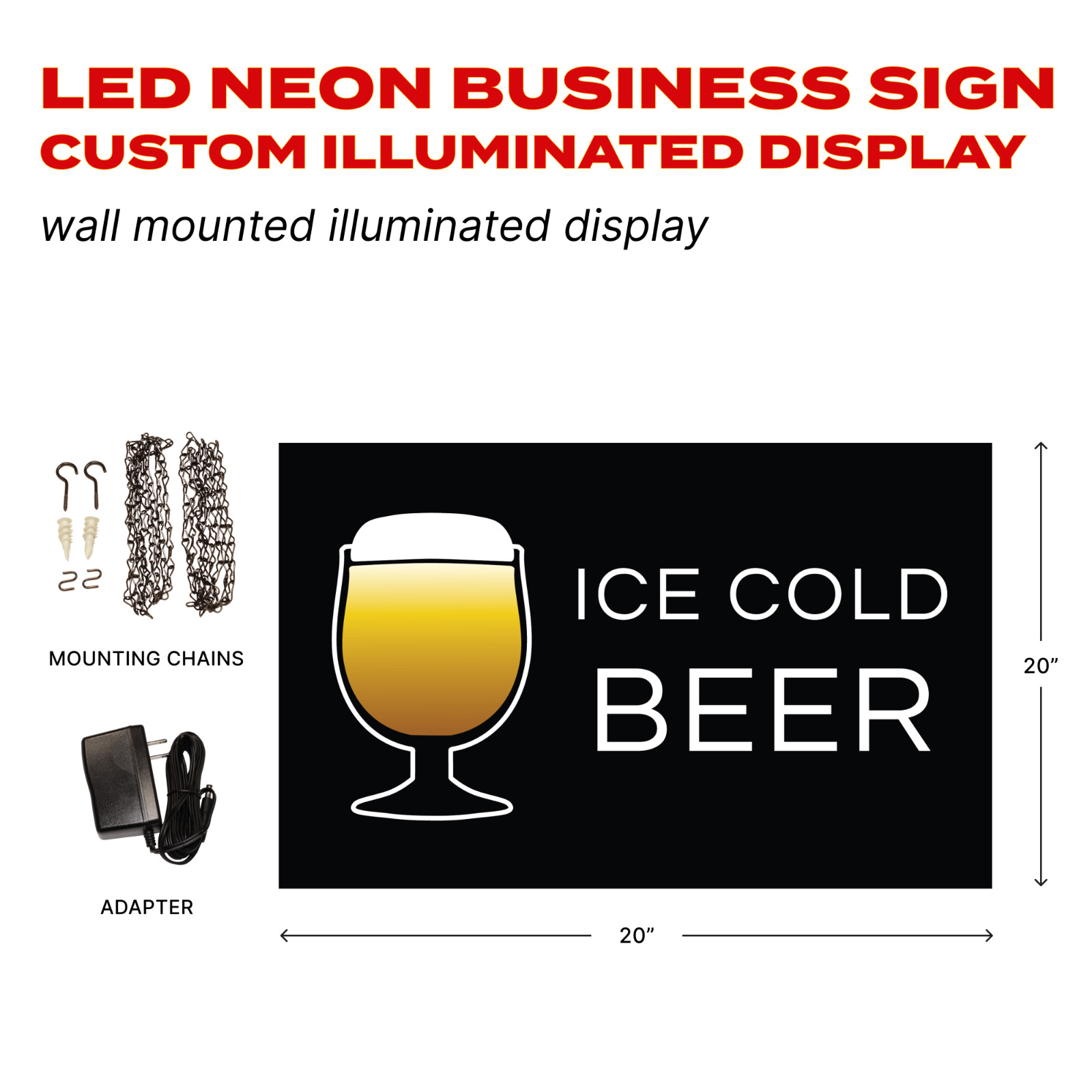 Pro-Lite **NEW** LED NANO SIGN – Ice Cold Beer