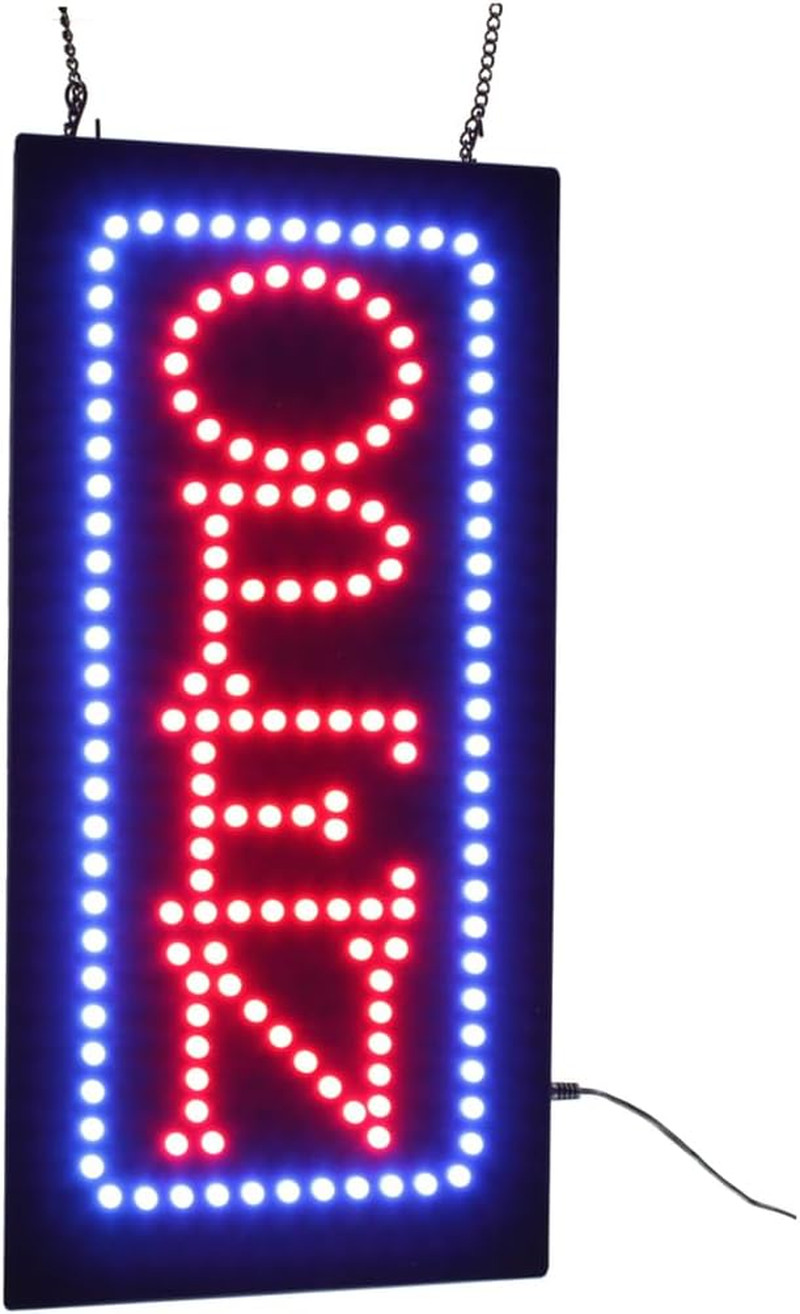 Vertical LED Open Sign – 10&Prime;x19&Prime; Neon Display for Grand Openings