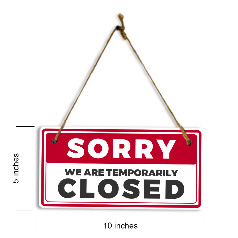Cafe & Shop Decor 5×10 Hanging Plus Wall or Door Sign