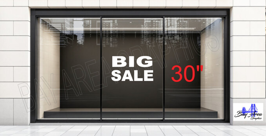 STORE BIG SALE SIGN VINYL DECAL WINDOW EXTERIOR WATERPROOF MADE WITH ORACAL 651