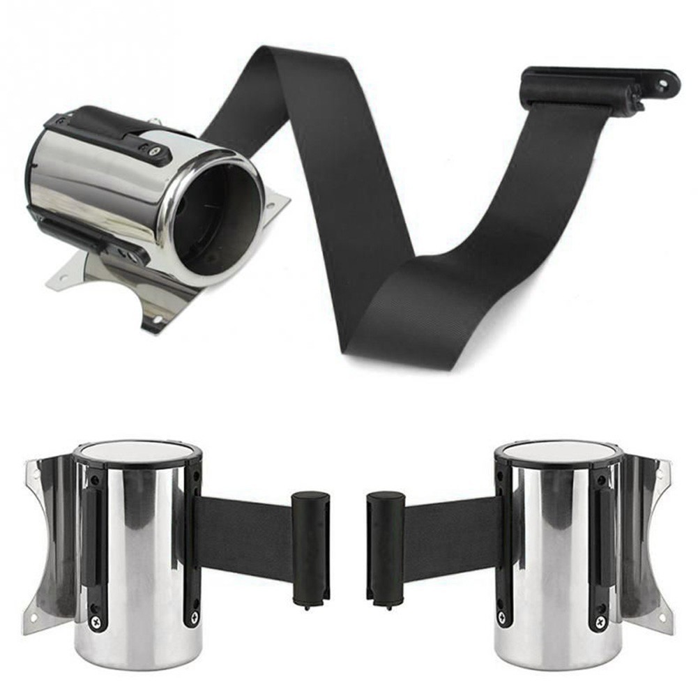 stainless Stanchion Queue Barrier Wall Mount Crowd Control Retractable shop