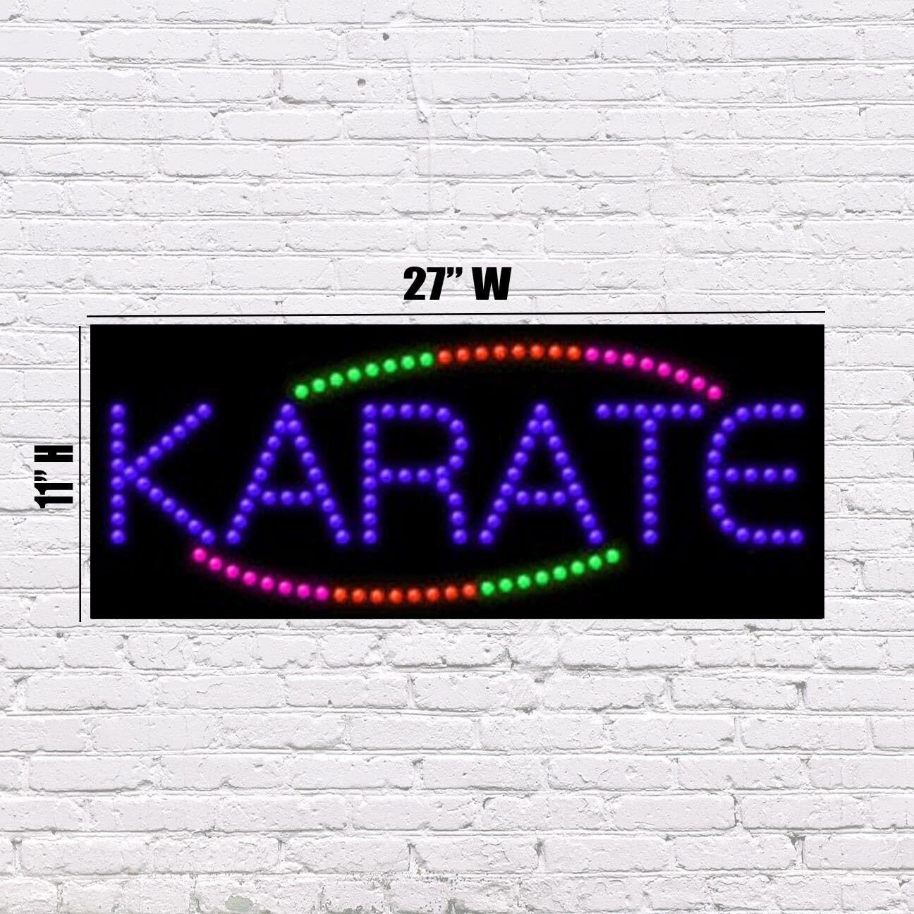 LED Karate Sign | Light Up Sign | 11&Prime;H x 27&Prime;W x 2&Prime;D