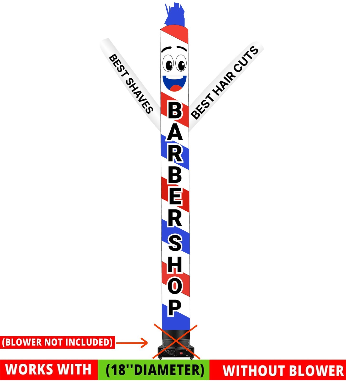 18ft Barber Shop Air Inflatable Dancer for Outdoor Advertising (Without Blower)