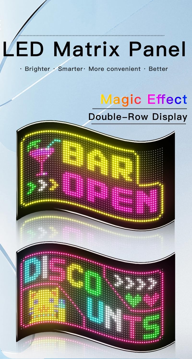Gelrova Flexible Led Display Screen Ip65 Waterproof Pufpcb Material App Control