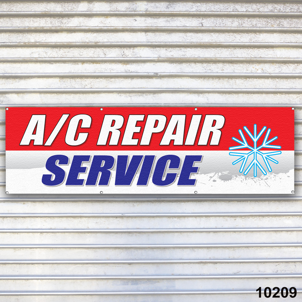 A/C Service Banner Auto Repair Service Bay