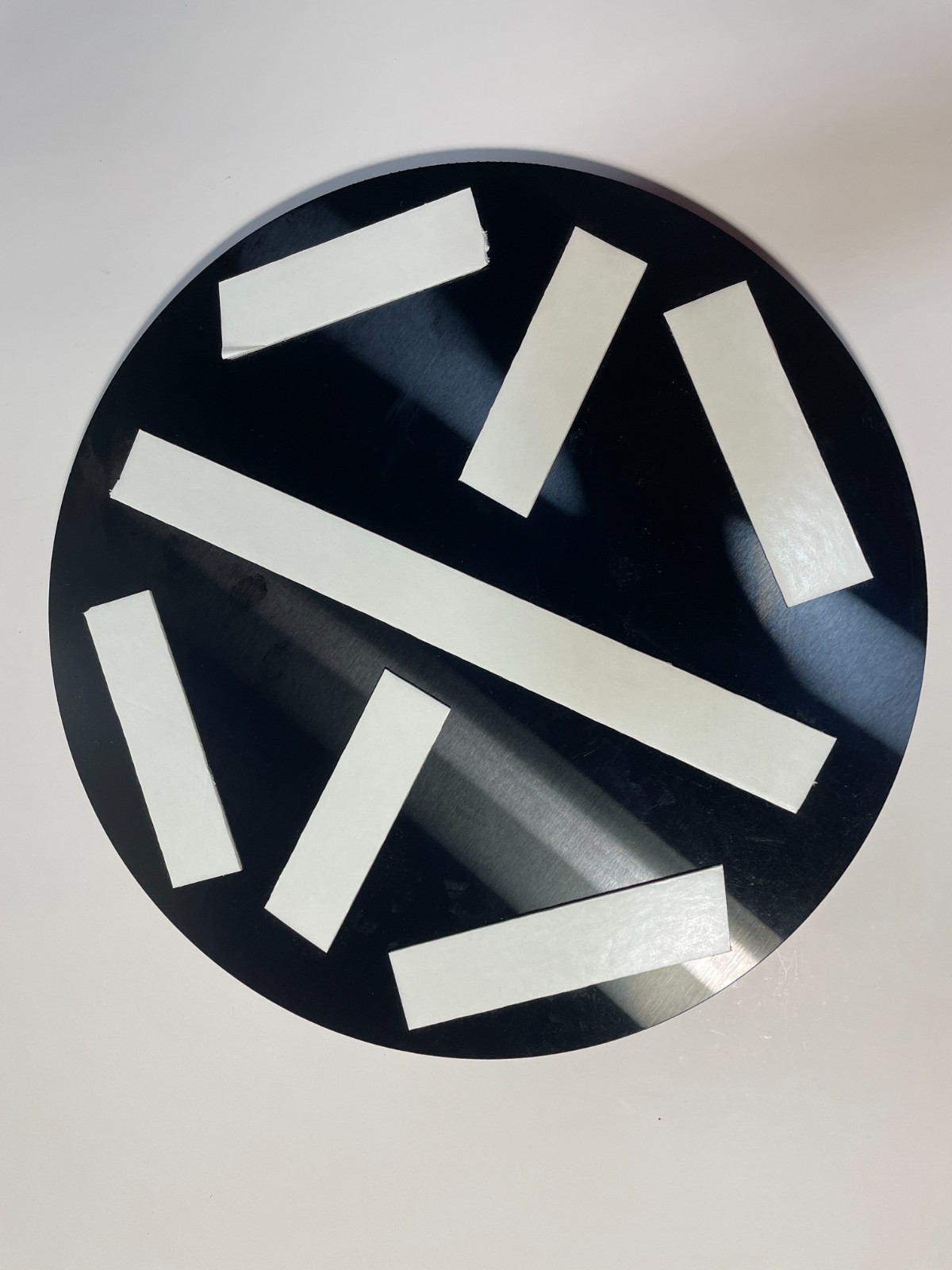 NEW ADHESIVE UNISEX HANDICAP RESTROOM SIGN ROUND 12&Prime; DIAMETER WEIGHS 1.5-2 LBS