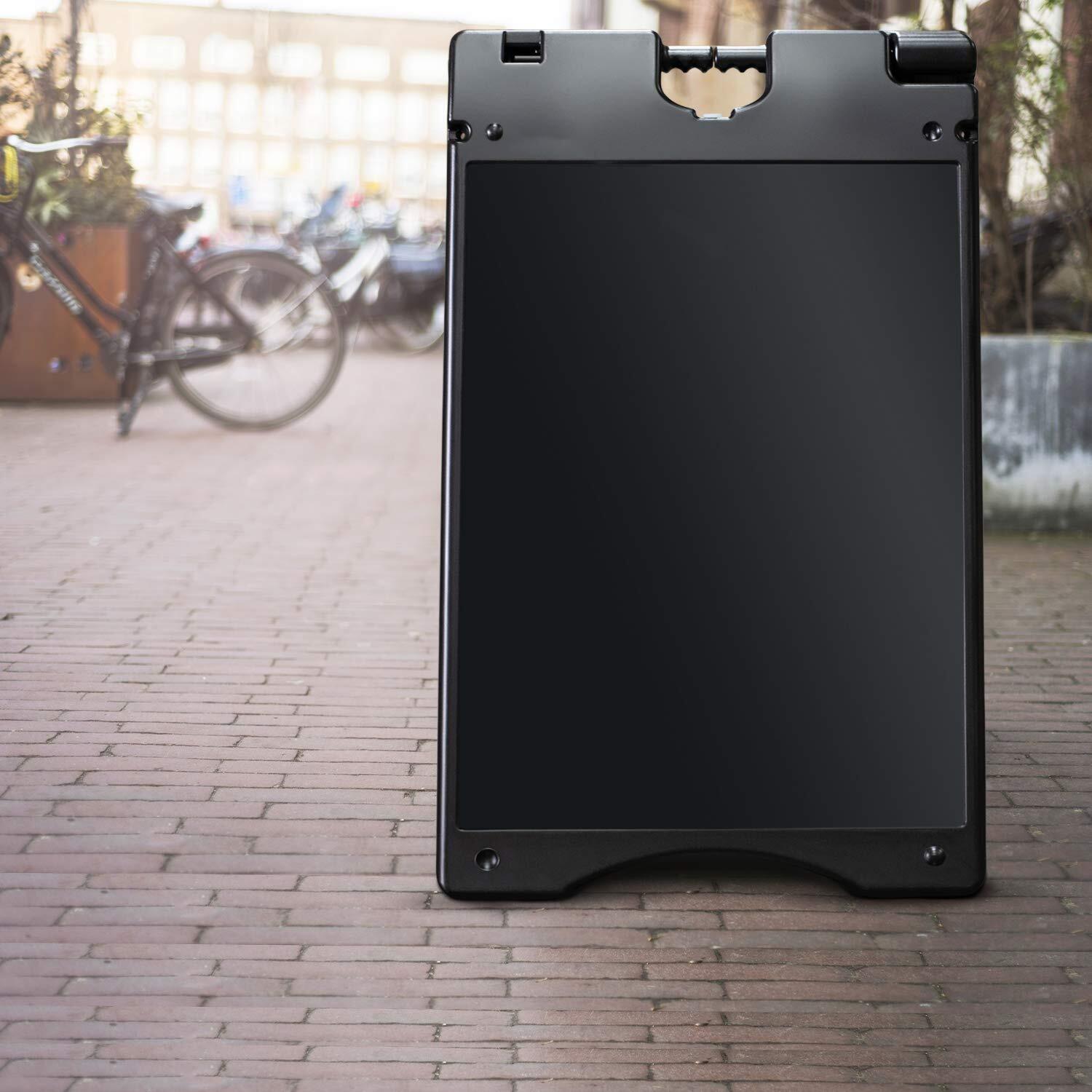 Jumbl A Frame Sign, 22” x 28” Display Surface, Outdoor Sandwich Board, Black