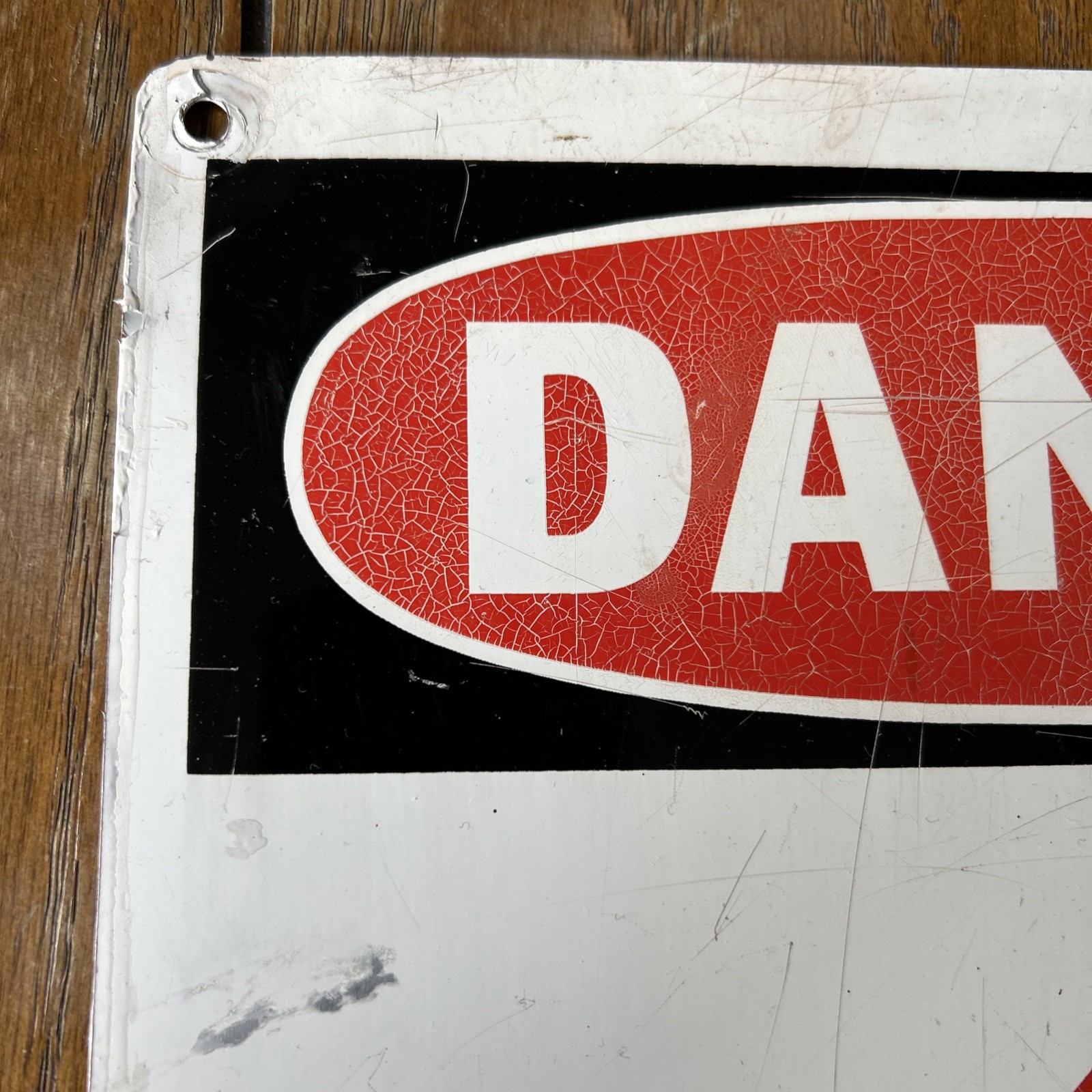 Danger Safety Glasses Required 10×12 Metal 1988 DANGER
