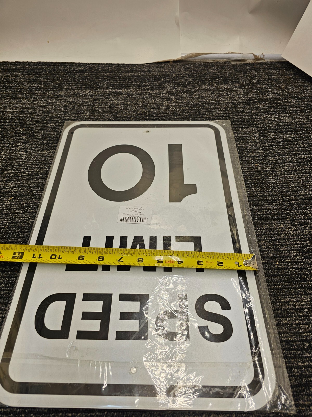 (QTY 2) Speed Limit 10 MPH Sign Slow Down Traffic Sign 12&Prime;x18&Prime; Rust Free 40Mil