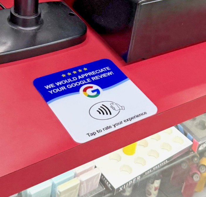 New Custom NFC Google Review Tap Card QR Code Sign for Business for Anywhere