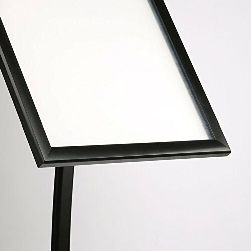 Universal Showboard w/Cork Post 4x(8.5×11) » Black Lockable Pedestal Menu Holder
