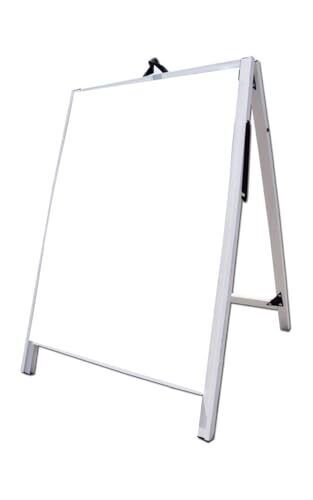 36&Prime; PVC Double Sided A-Frame Sidewalk Sign – Dry Erase
