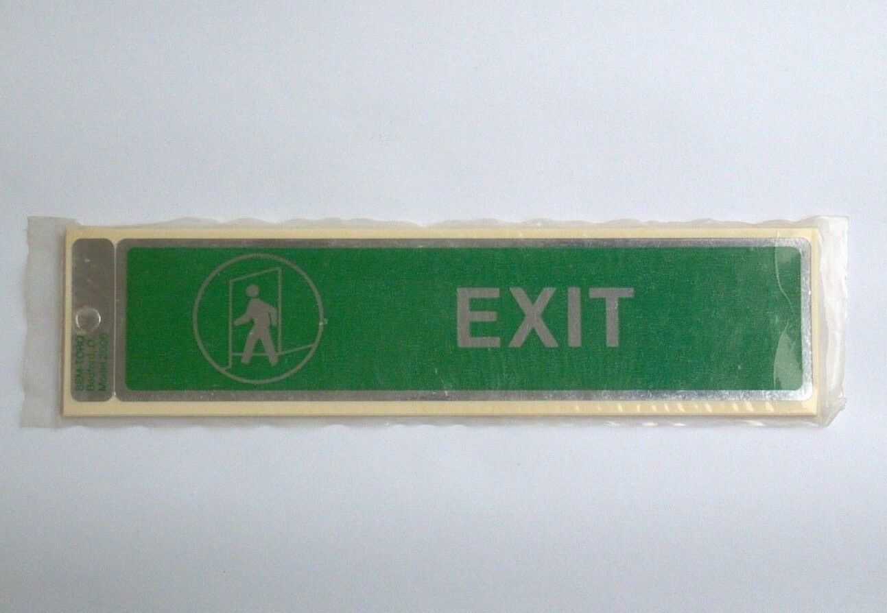 10 Pack EXIT Decals 1-7/8&Prime;x 8&Prime; Self Adhesive Wall Door Business Sticker