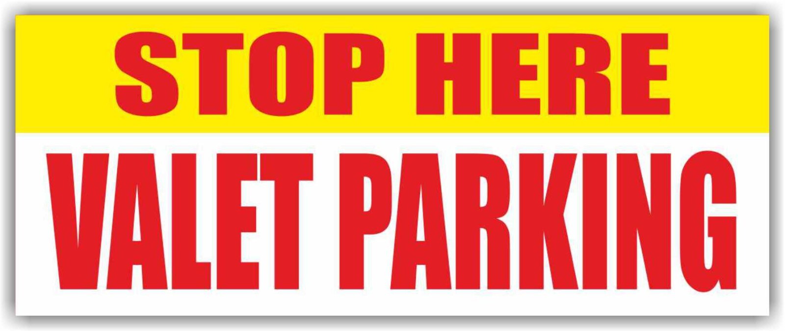STOP HERE VALET PARKING Advertising Banner Vinyl Mesh Sign Auto Car Attendant