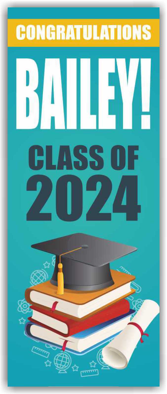 CLASS OF 2024 Advertising Banner Vinyl Mesh Sign School University Graduate