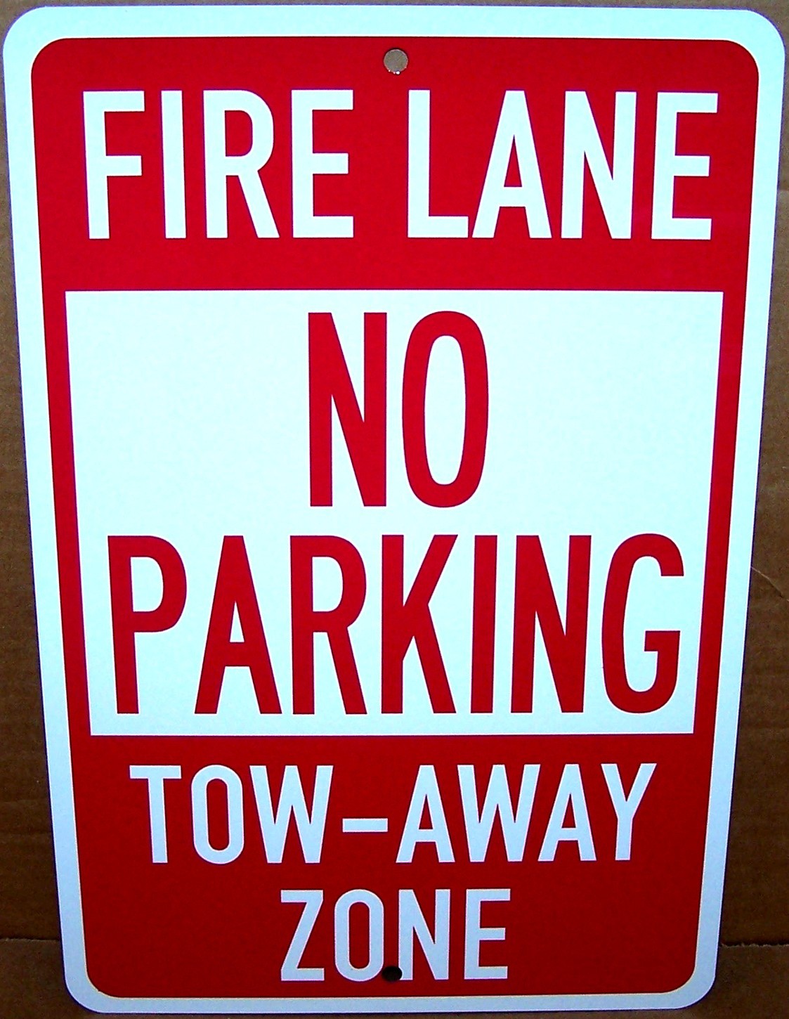 10-Pack of Fire Lane No Parking Tow-Away Zone 8&Prime;x12&Prime; Aluminum Signs