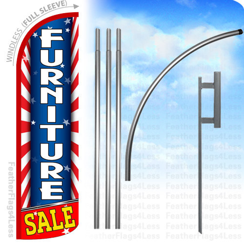 FURNITURE SALE – Windless Swooper Flag 15&prime; KIT Banner Sign – Starburst rq