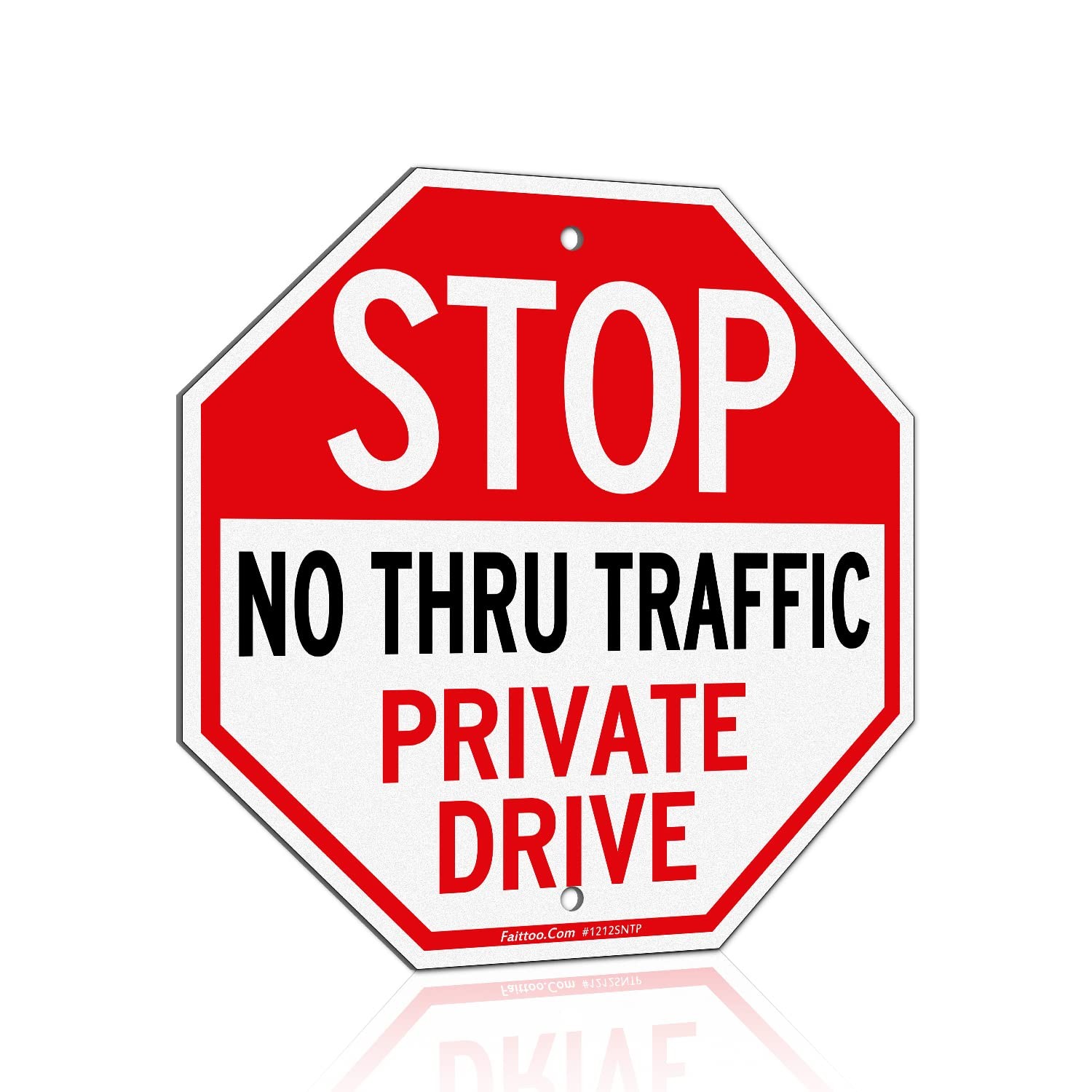 Private Drive Sign Reflective Aluminum Weather Resistant Outdoor 12×12 Inch