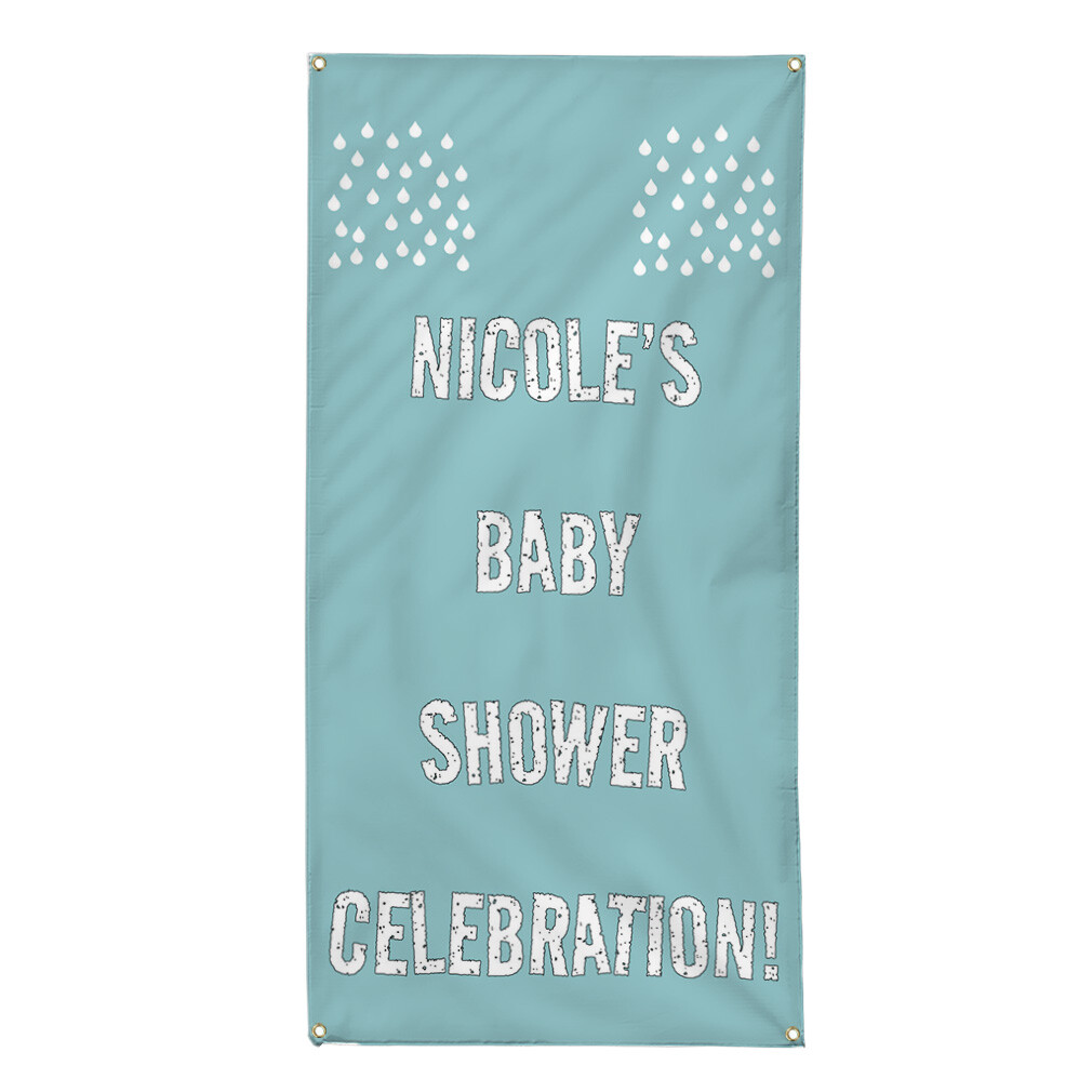 Vertical Vinyl Banner Multiple Sizes Custom Baby Name Shower Celebration T