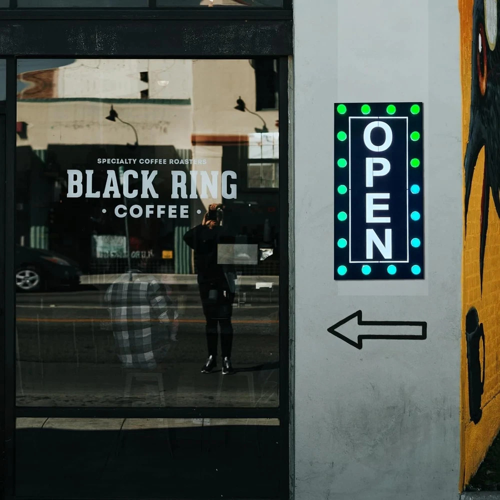 Vibrant Waterproof LED Open Sign – Color Changing RGB for Outdoor Business Use