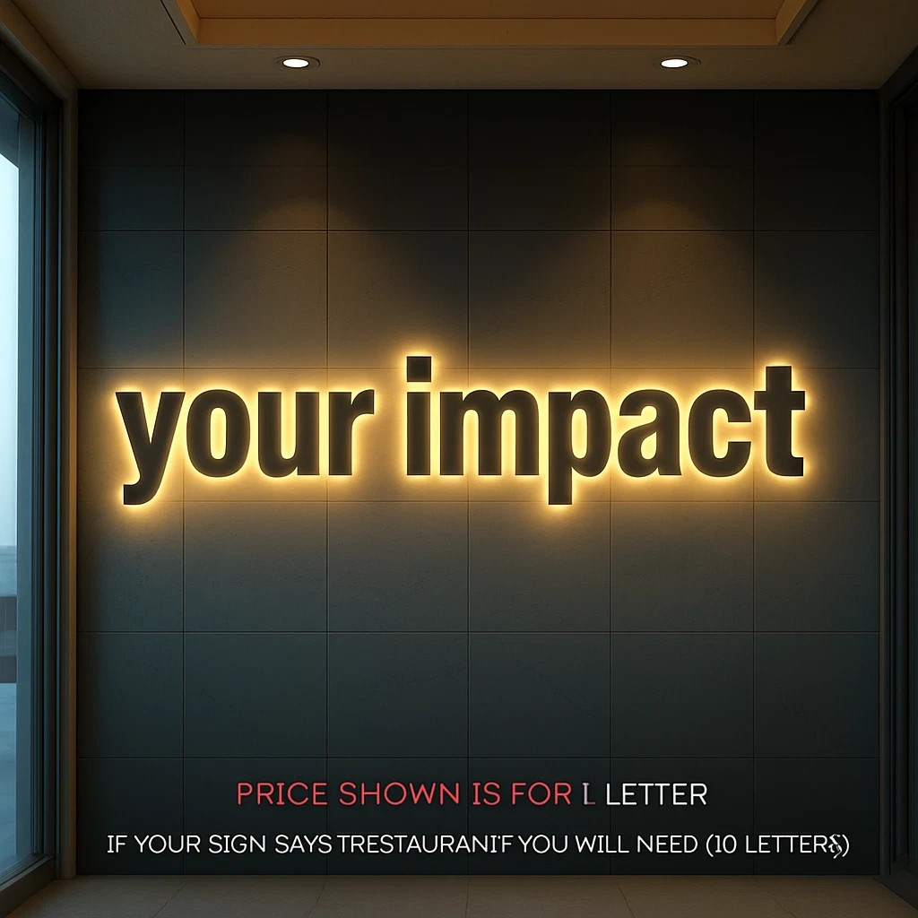 𝑵𝓙̶ Your Impact Custom 3D Channel Letters Illuminated & Non-Illuminated