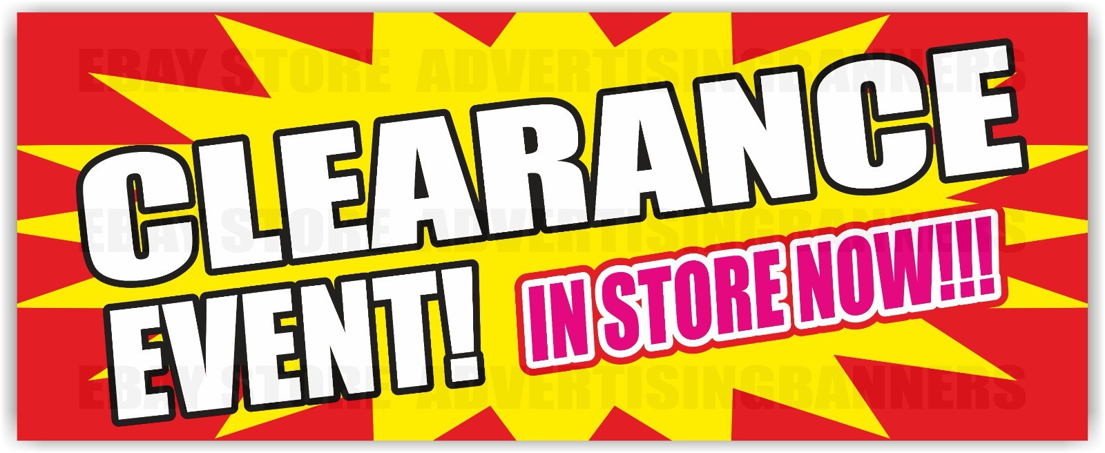 CLEARANCE EVENT Advertising Banner Vinyl Mesh Sign discount sale shop in store