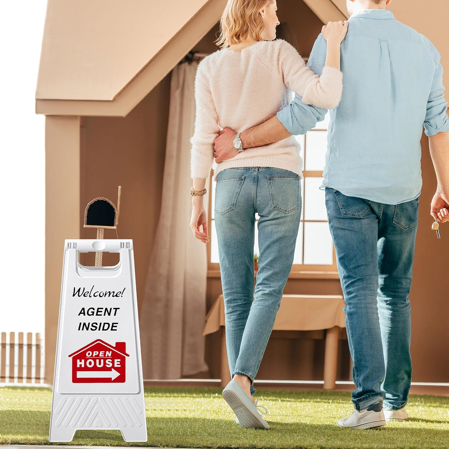 6 Pack Open House Signs for Real Estate, 24 » X 12 » Double Sided Real Estate Si