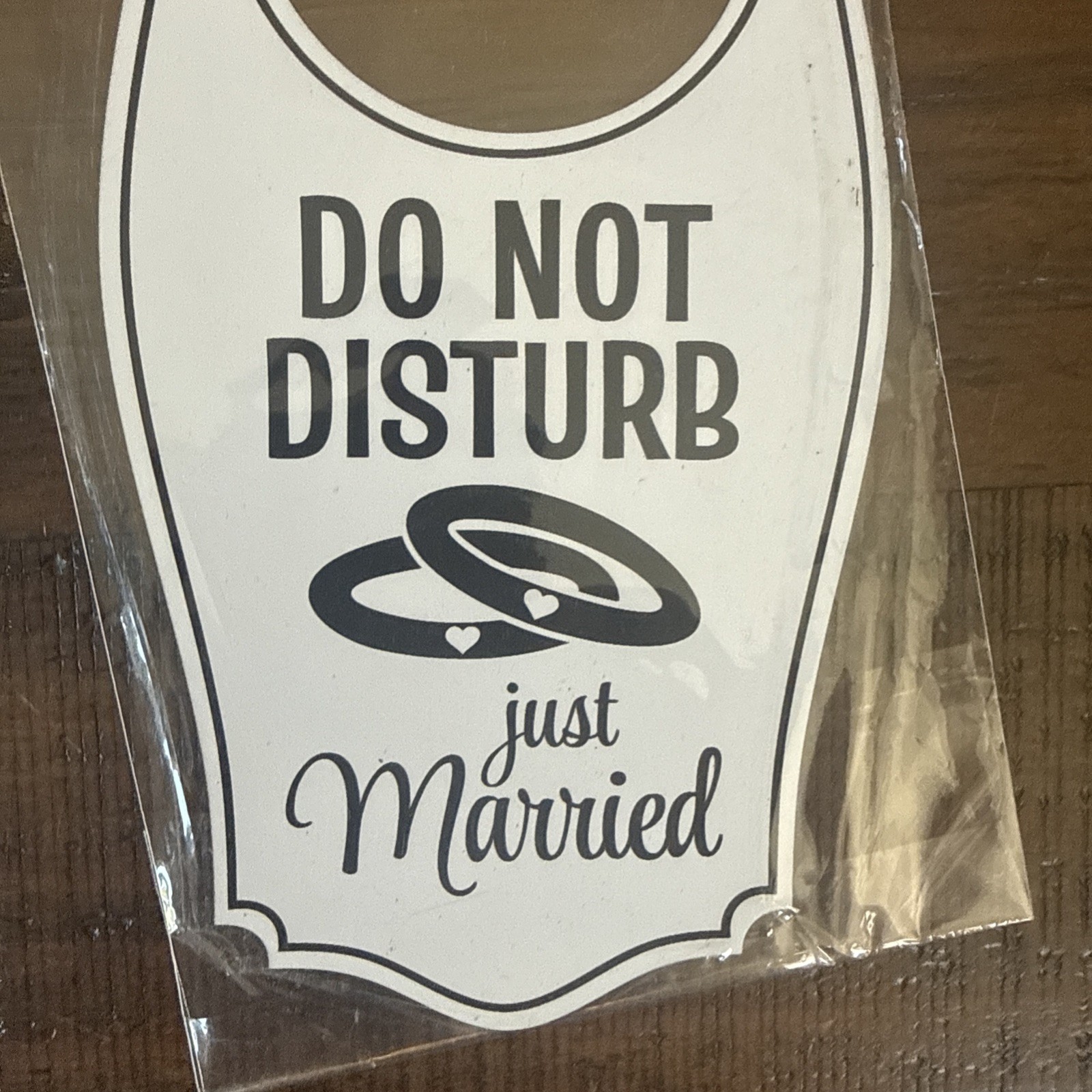 Do Not Disturb Just Married Door Hanger Sign White, 4&Prime; x 8&Prime;
