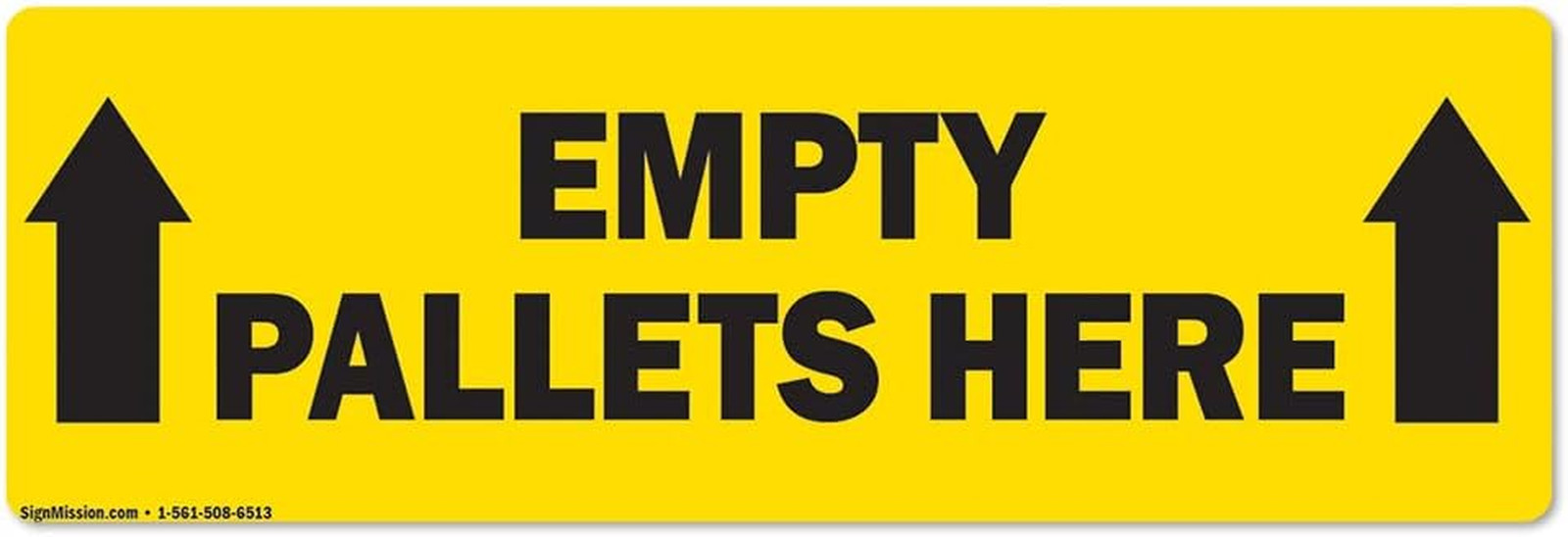 Empty Pallets Here Non-Slip Floor Marker | 6 Pack of 6&Prime; X 18&Prime; Vinyl Decal | Prot
