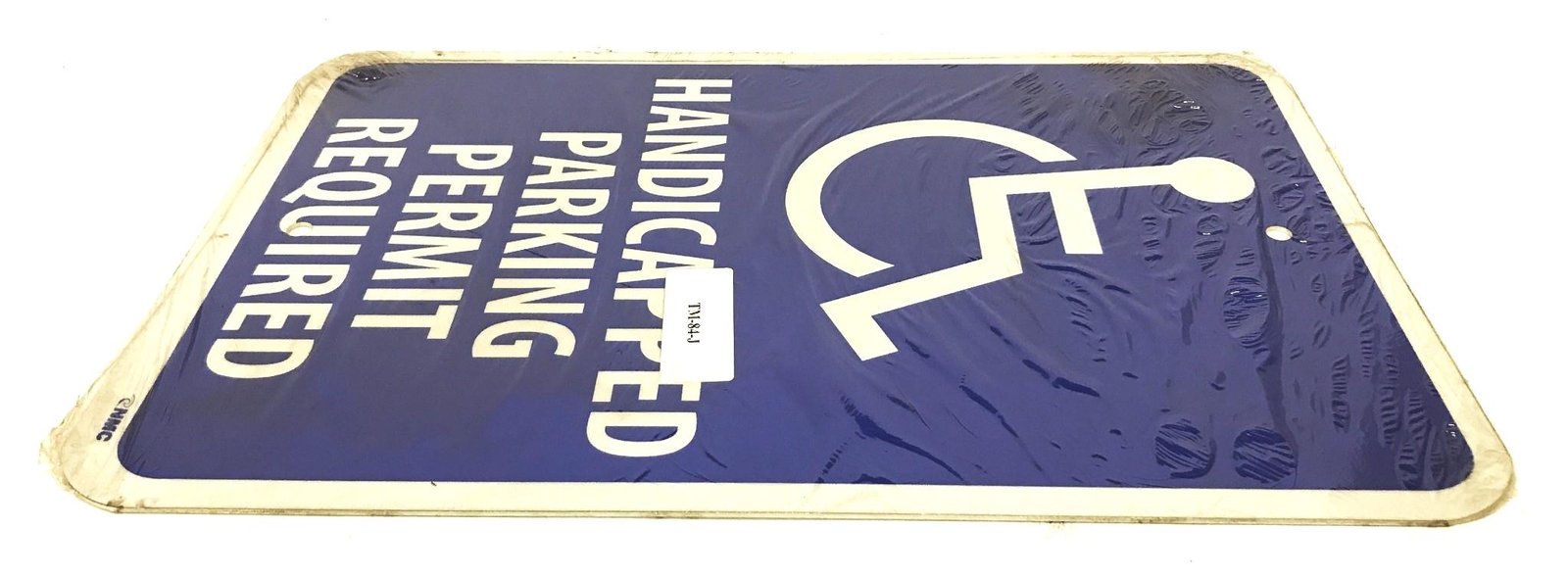MFC Reflective « Handicapped Parking Permit Required » Parking Sign TM-84-J NOS
