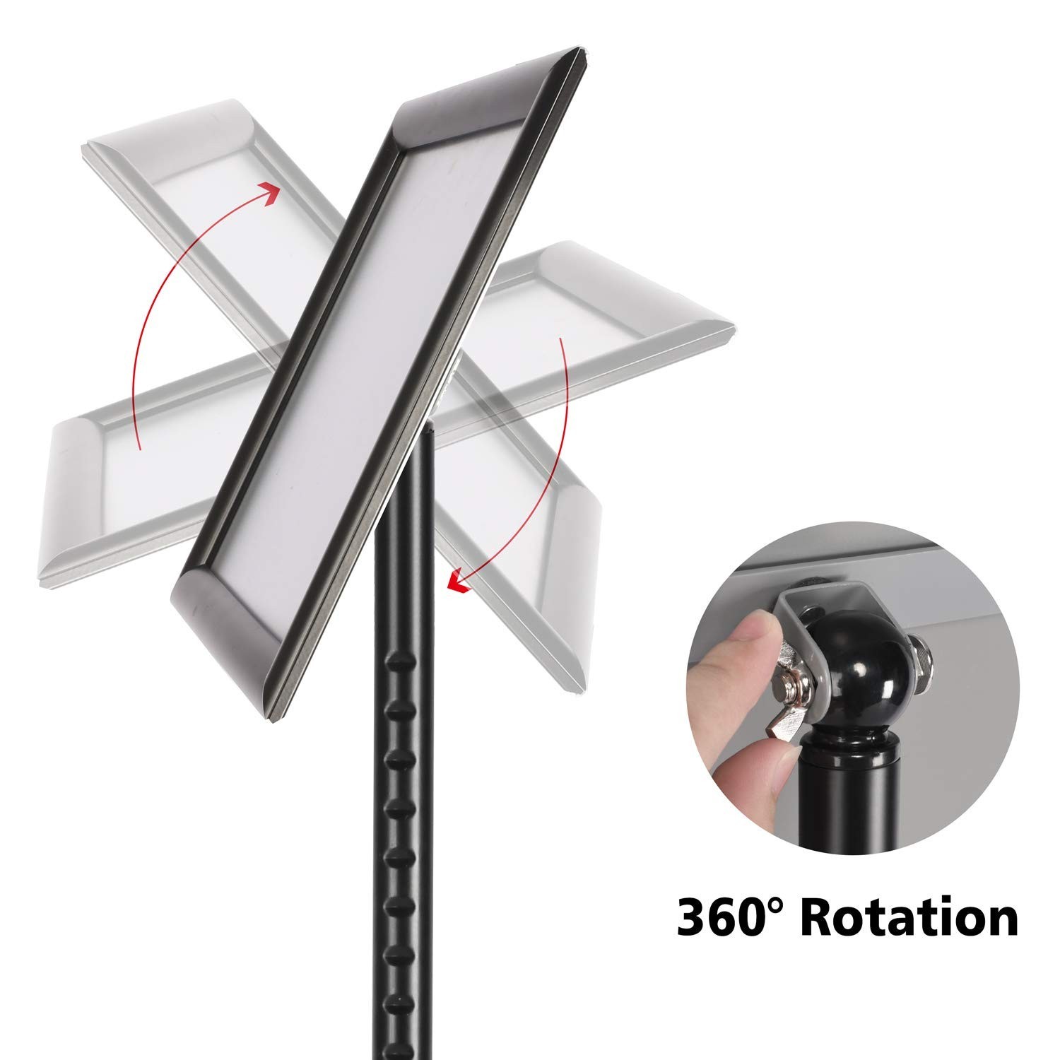 Adjustable Heavy Duty Pedestal Sign Holder Floor Stand, Sign Stand Poster Sta…