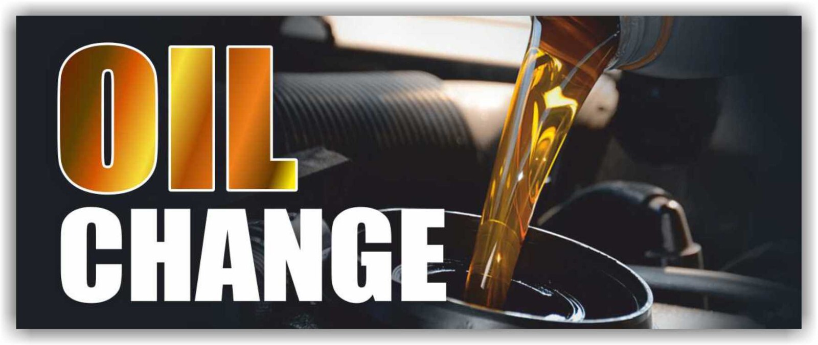 OIL CHANGE Advertising Banner Vinyl Mesh Sign Tune Ups Brakes auto repair shop