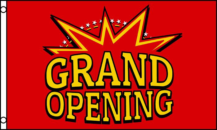 Red & Yellow GRAND OPENING Advertising Flag 3×5 ft Banner Business Sign Open