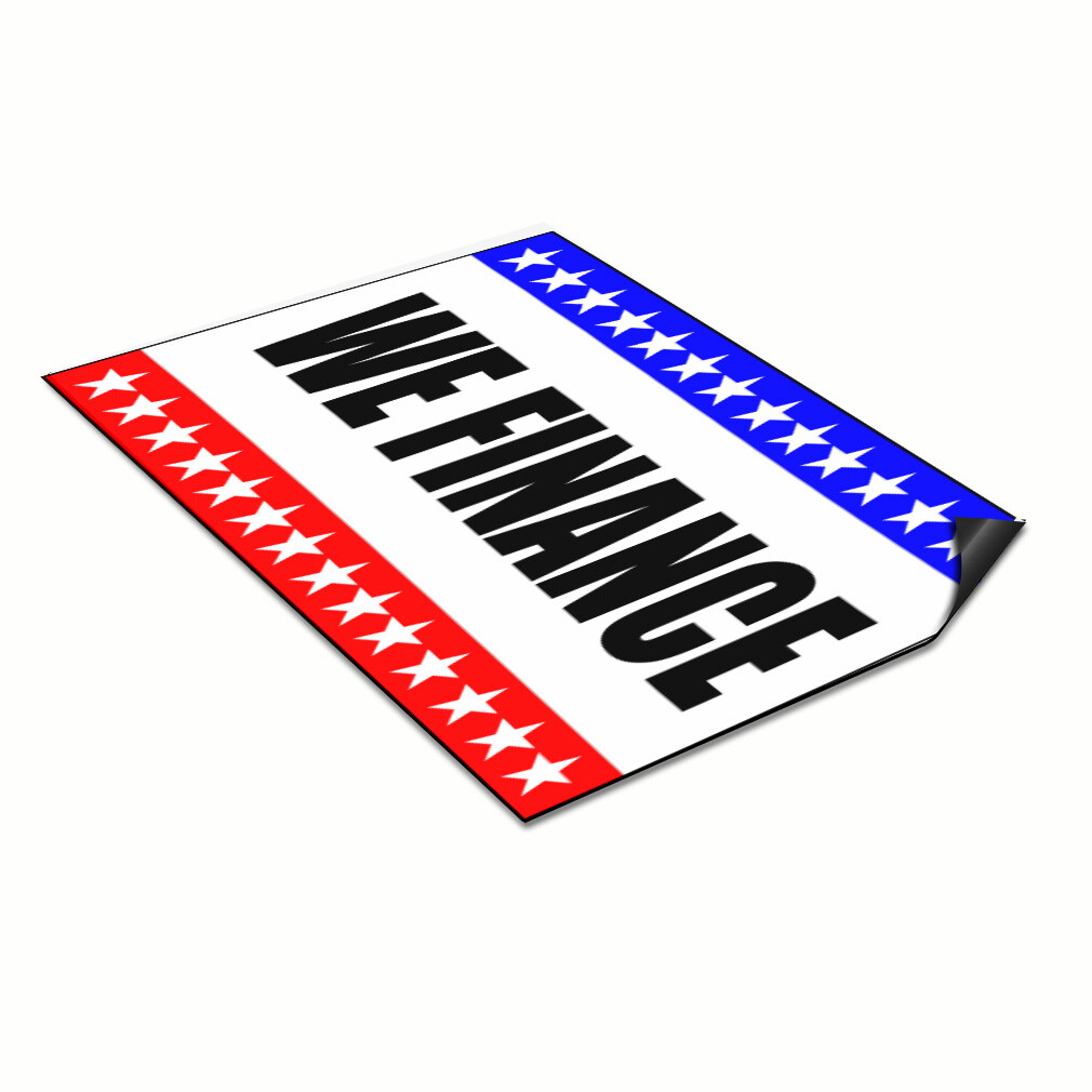Car Magnet Set of 2 We Finance Business A Car Advertising Industrial Sign