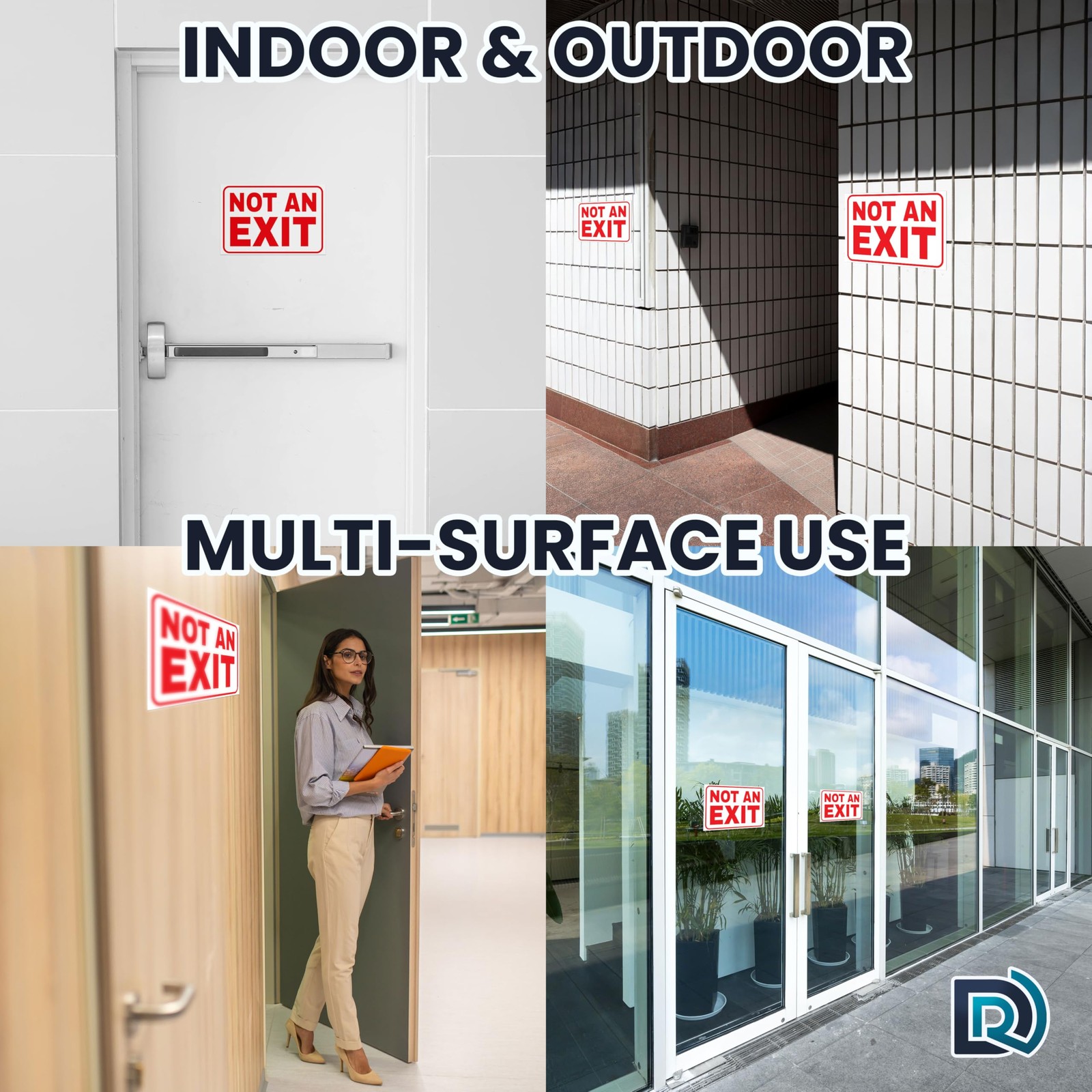Not an Exit Sticker, 6×4 Inch Vinyl Decals, Pack of 2, Easy Peel & Stick Safe