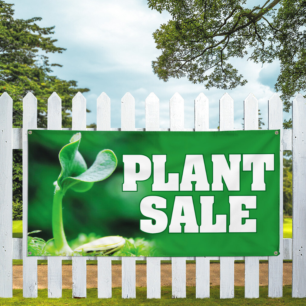 Vinyl Banner Multiple Sizes Plant Sale Business B Business Outdoor