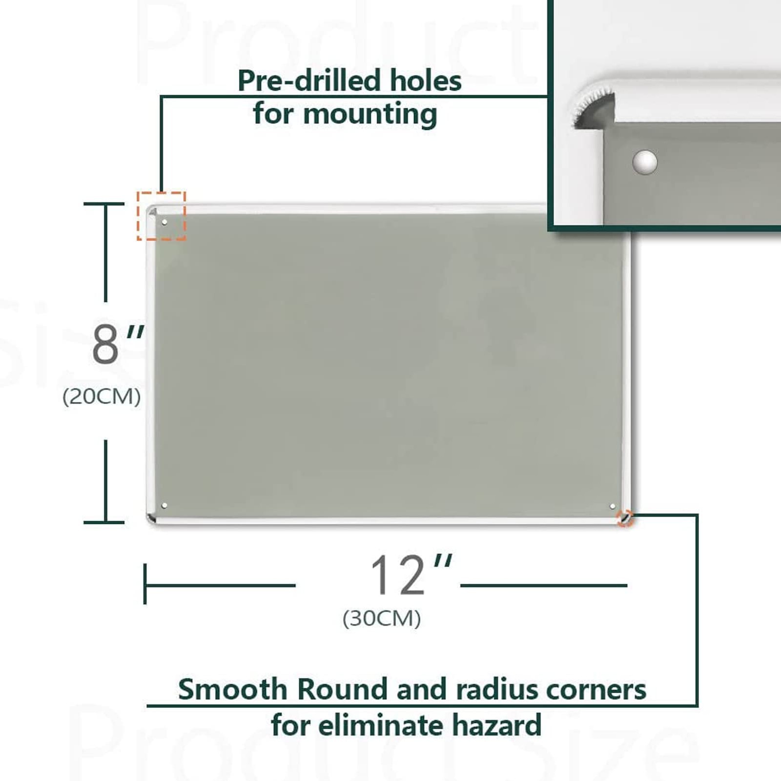 Custom Metal Office Sign for Doors – &lsquo;Meeting&rsquo; with Left Arrow – 8 x 12 In