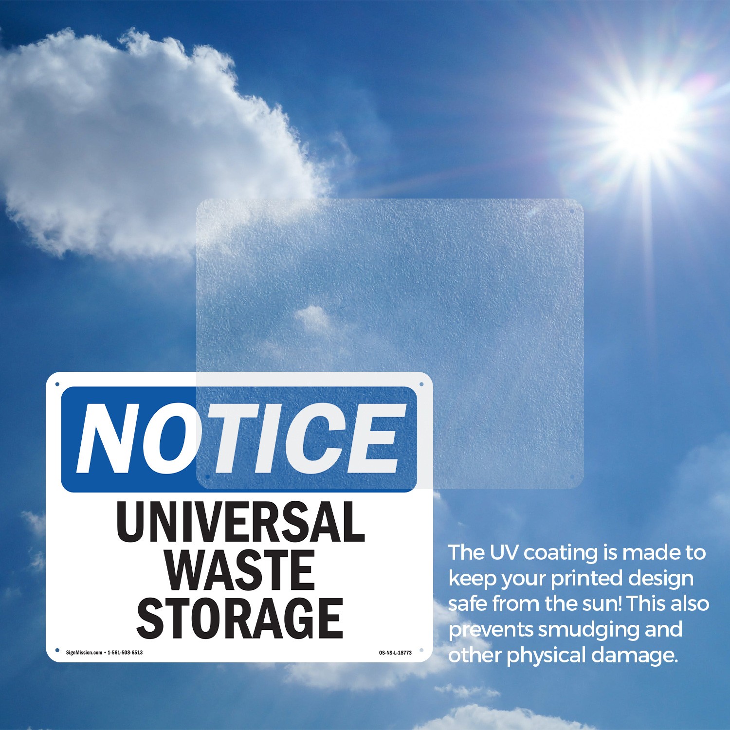Universal Waste Storage OSHA Notice Sign Metal, Plastic, Or Decal – 5 or 10 Pack