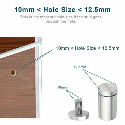 Stainless Steel Standoff Screws 20pcs 3/4 X 1 Inch Wall Standoff Sign Holders