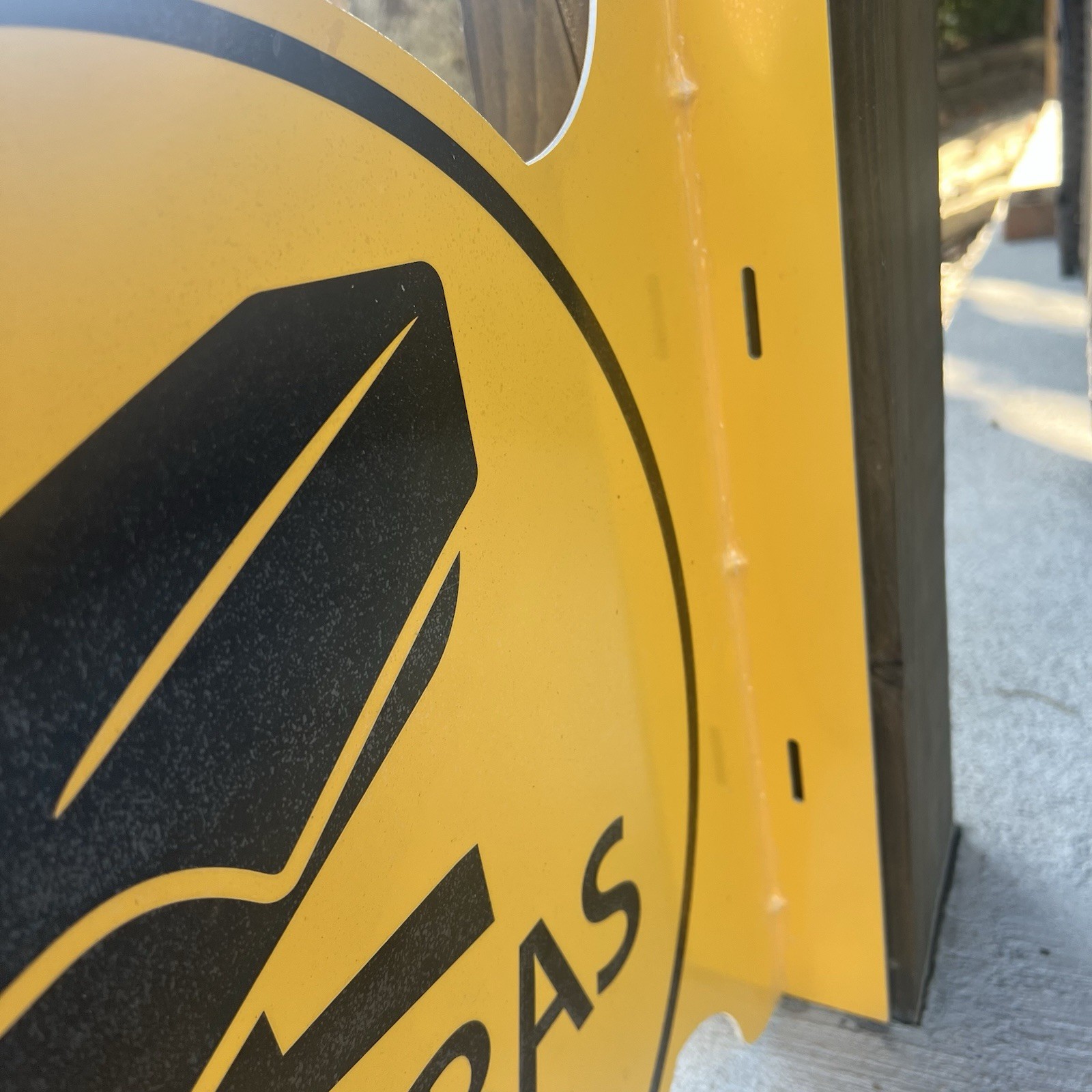 Metal Double Sided Flange Sign *Camera In Use* 19&Prime; x 17 5/8&Prime; Yellow & Black NEW