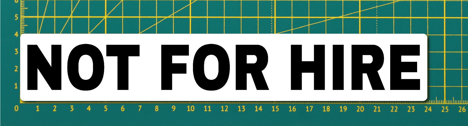 (2-PACK) NOT FOR HIRE MAGNETIC SIGNS 4&Prime;× 24&Prime; BLACK ON WHITE US DOT LARGE VISIBLE